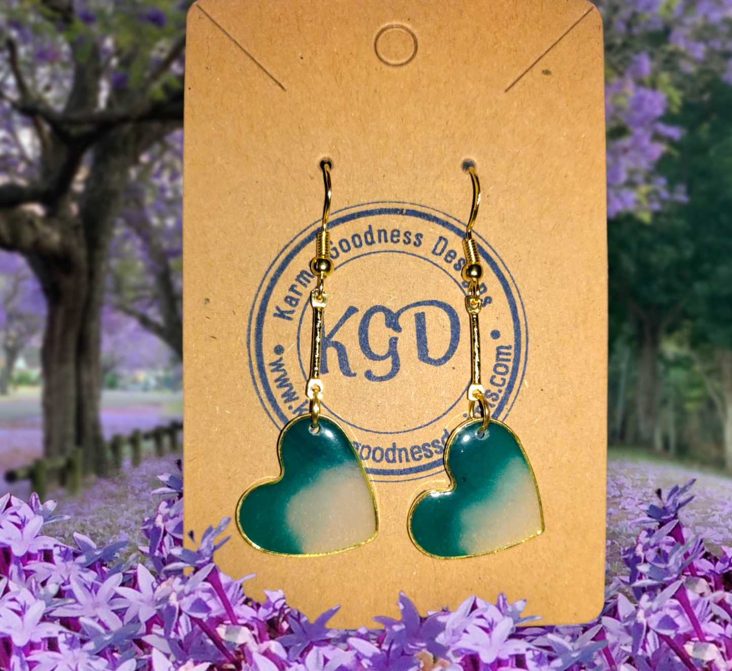 Gulf Sands Emerald Isle earrings from Karma Goodness Designs