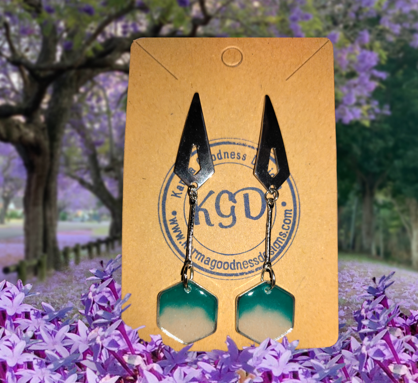 Gulf Sands Emerald Isle earrings from Karma Goodness Designs