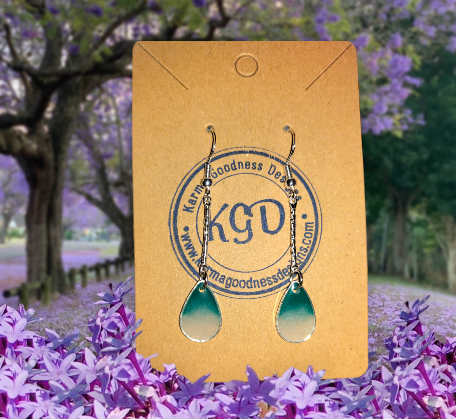 Gulf Sands Emerald Isle - Premium earrings from Karma Goodness Designs - Just $20.00! Shop now at Karma Goodness Designs