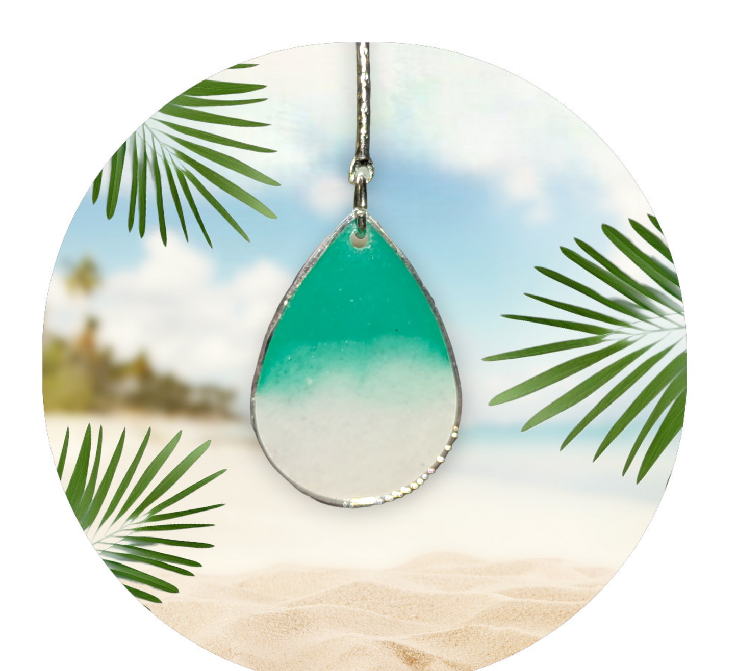 Gulf Sands Emerald Isle earrings from Karma Goodness Designs