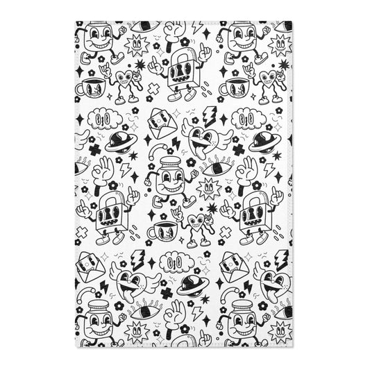Karma Goodness Designs COLOR ME Doodle Art Collection | Doodle Rug