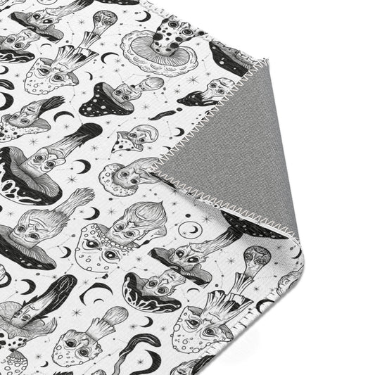 Karma Goodness Designs COLOR ME Doodle Art Collection | Mushroom Doodle Rug