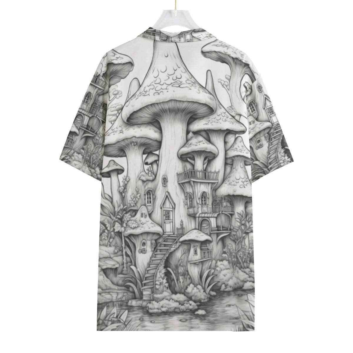 Karma Goodness Designs Men's Hawaiian Shirt - Doodle Art Collection, Light & Breathable Fabric