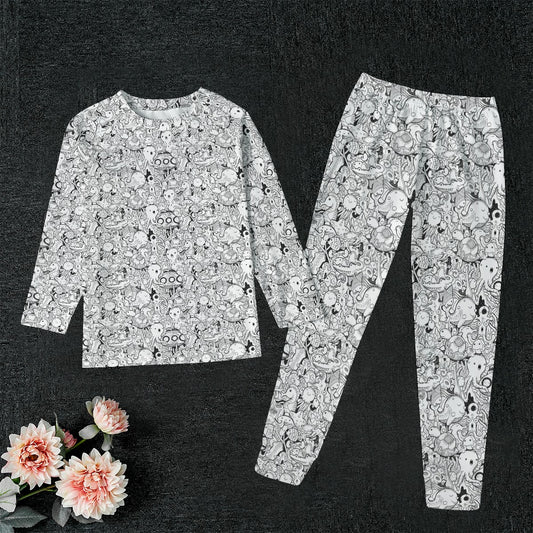 KGD COLOR ME Doodle Art Kid's Sleep Pajamas