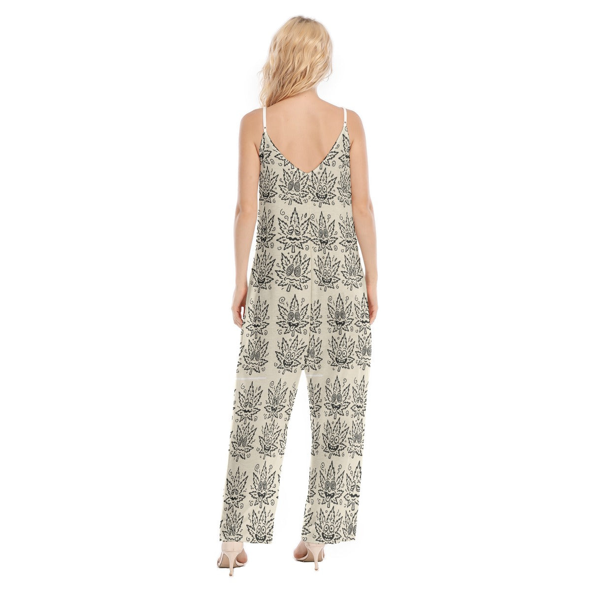 Karma Goodness Designs All-Over Print Women's Loose Cami Jumpsuit