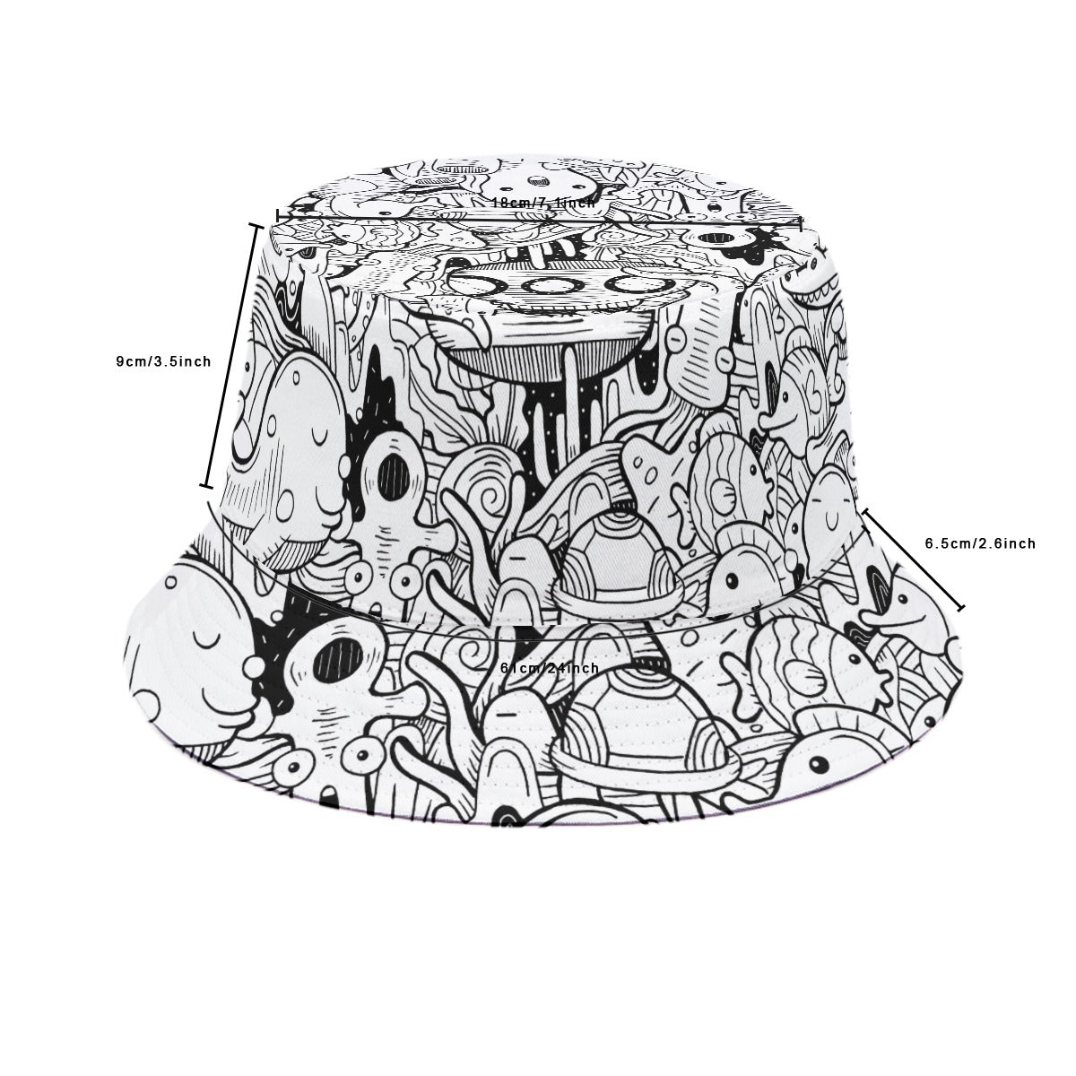 Karma Goodness Designs Doodle Art Bucket Hat