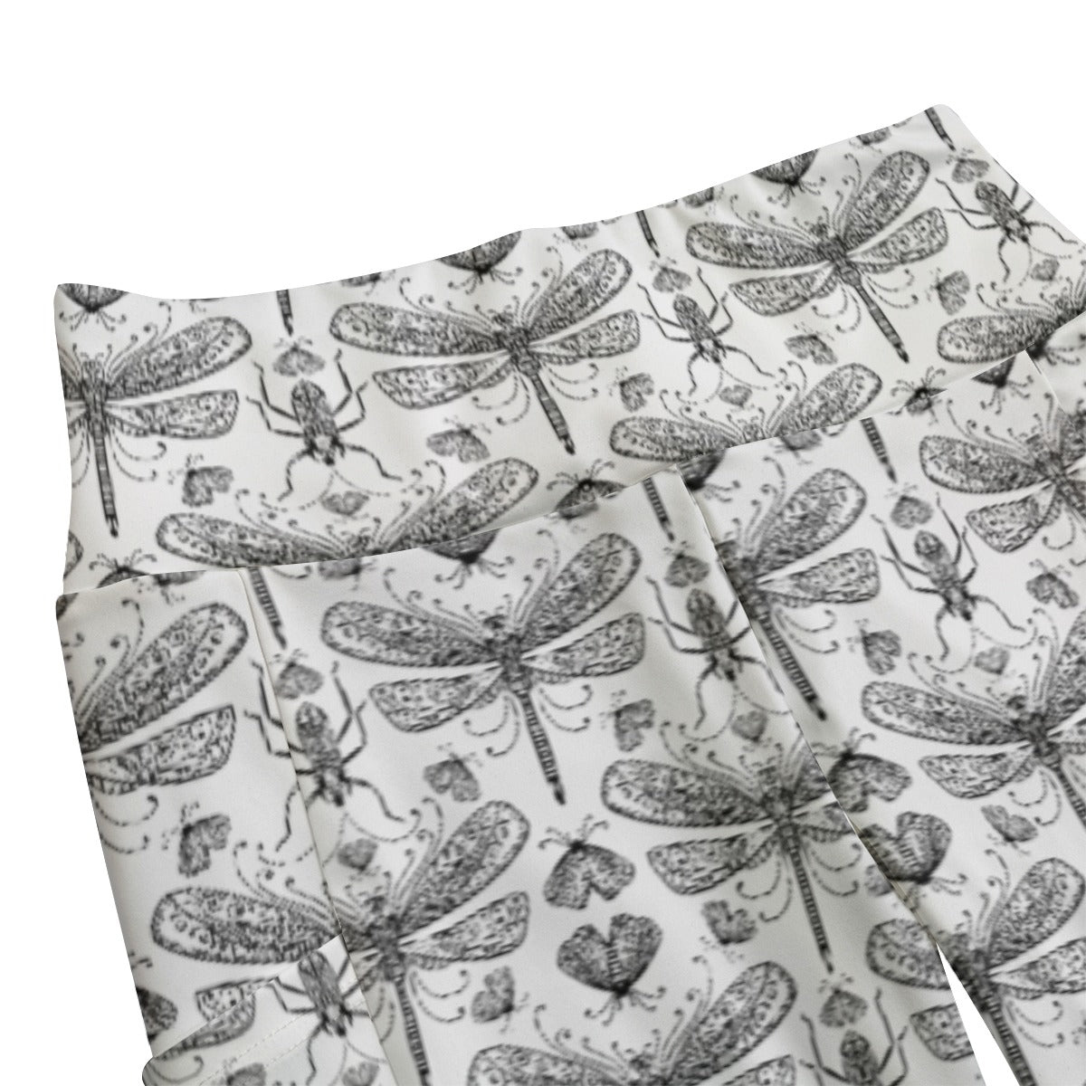 Karma Goodness Designs COLOR ME Doodle Art Women's Leggings With Side Pocket | Dragonfly
