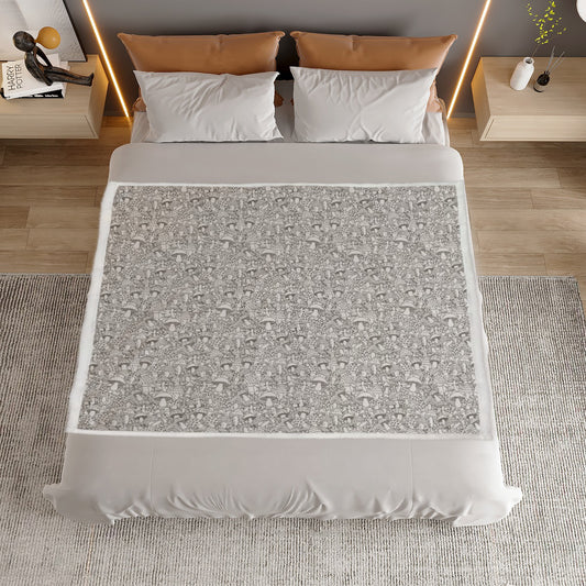 KGD COLOR ME Mushroom Doodle Art Blanket