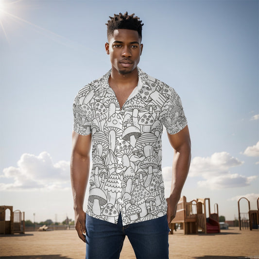 Karma Goodness Designs Men's Doodle Art Collection Shirt, Breathable Stretch Fabric