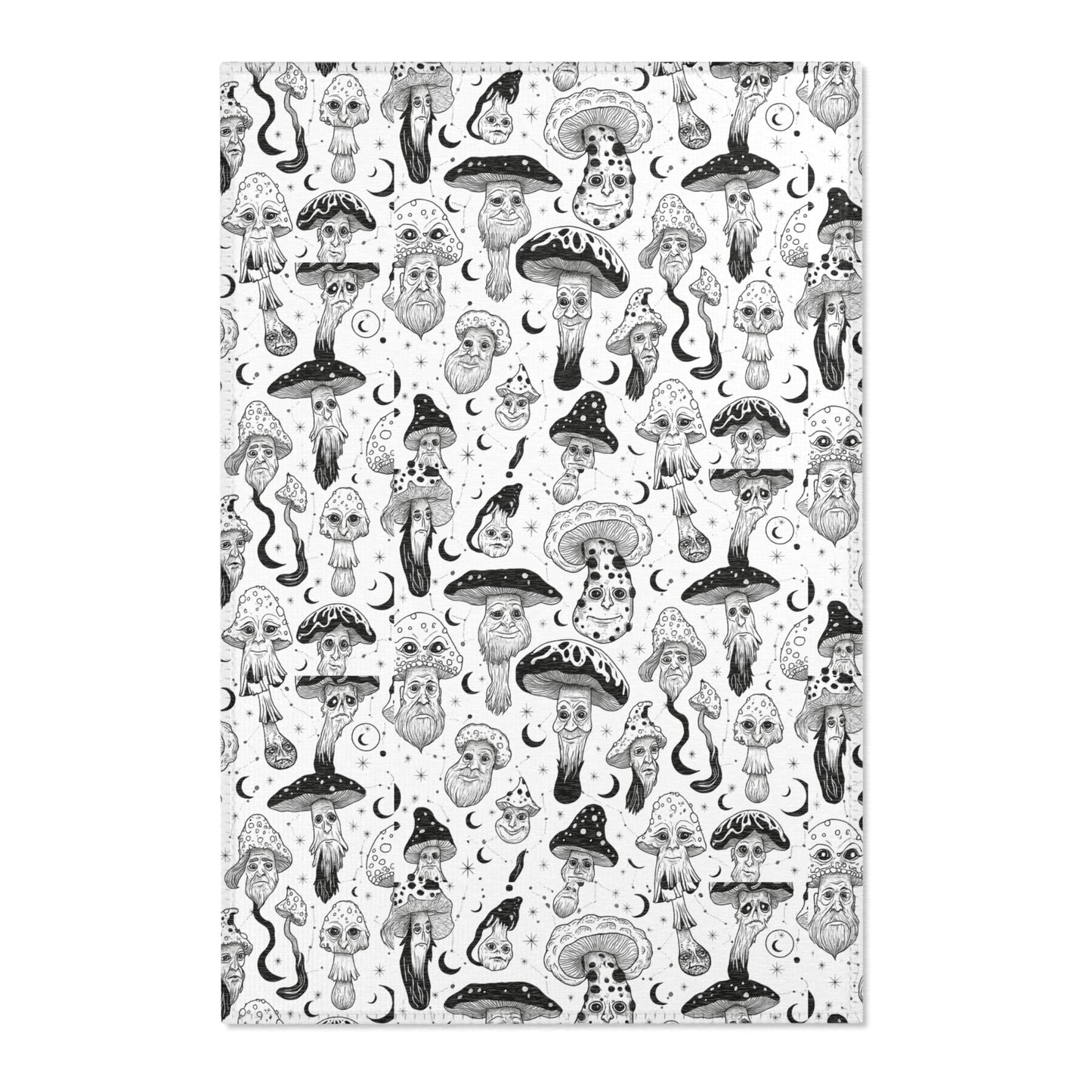 Karma Goodness Designs COLOR ME Doodle Art Collection | Mushroom Doodle Rug