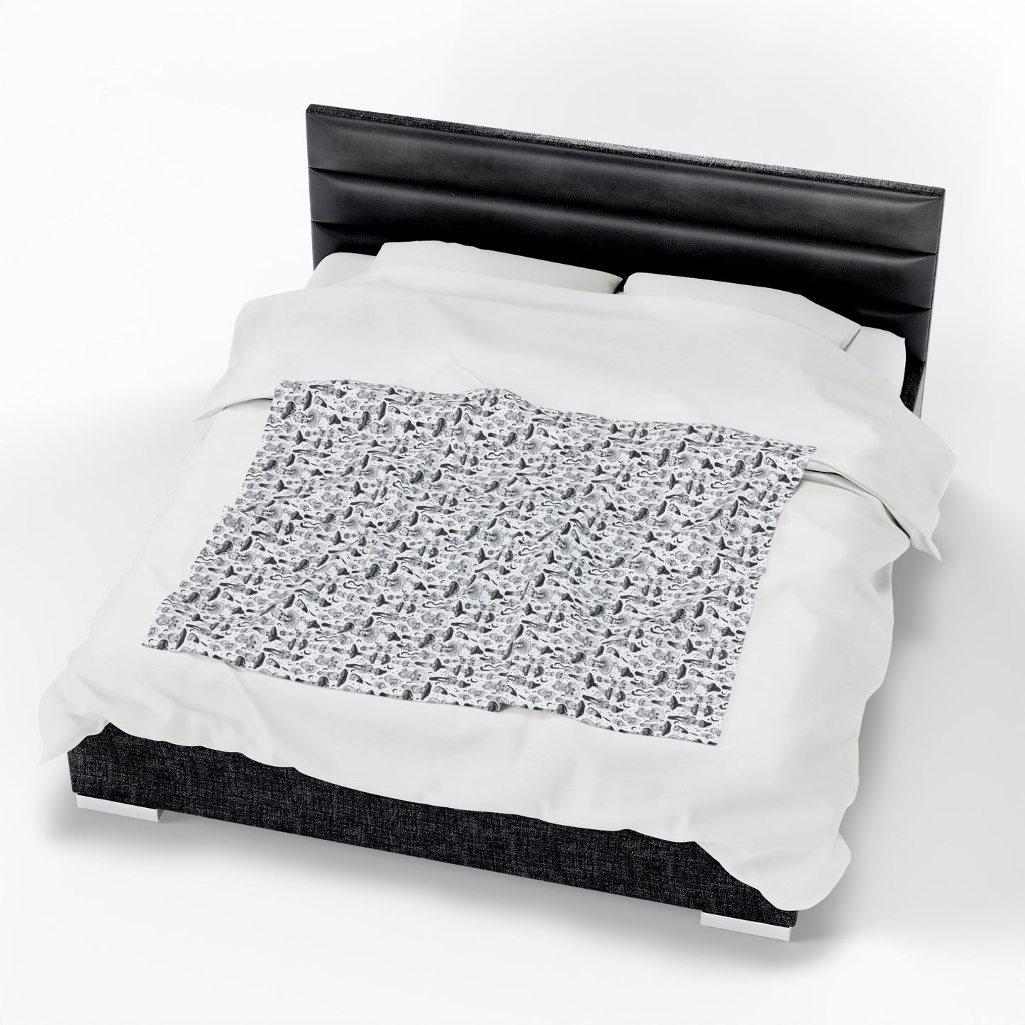 Karma Goodness Designs COLOR ME Doodle Art Collection | Mushroom Doodle Blanket