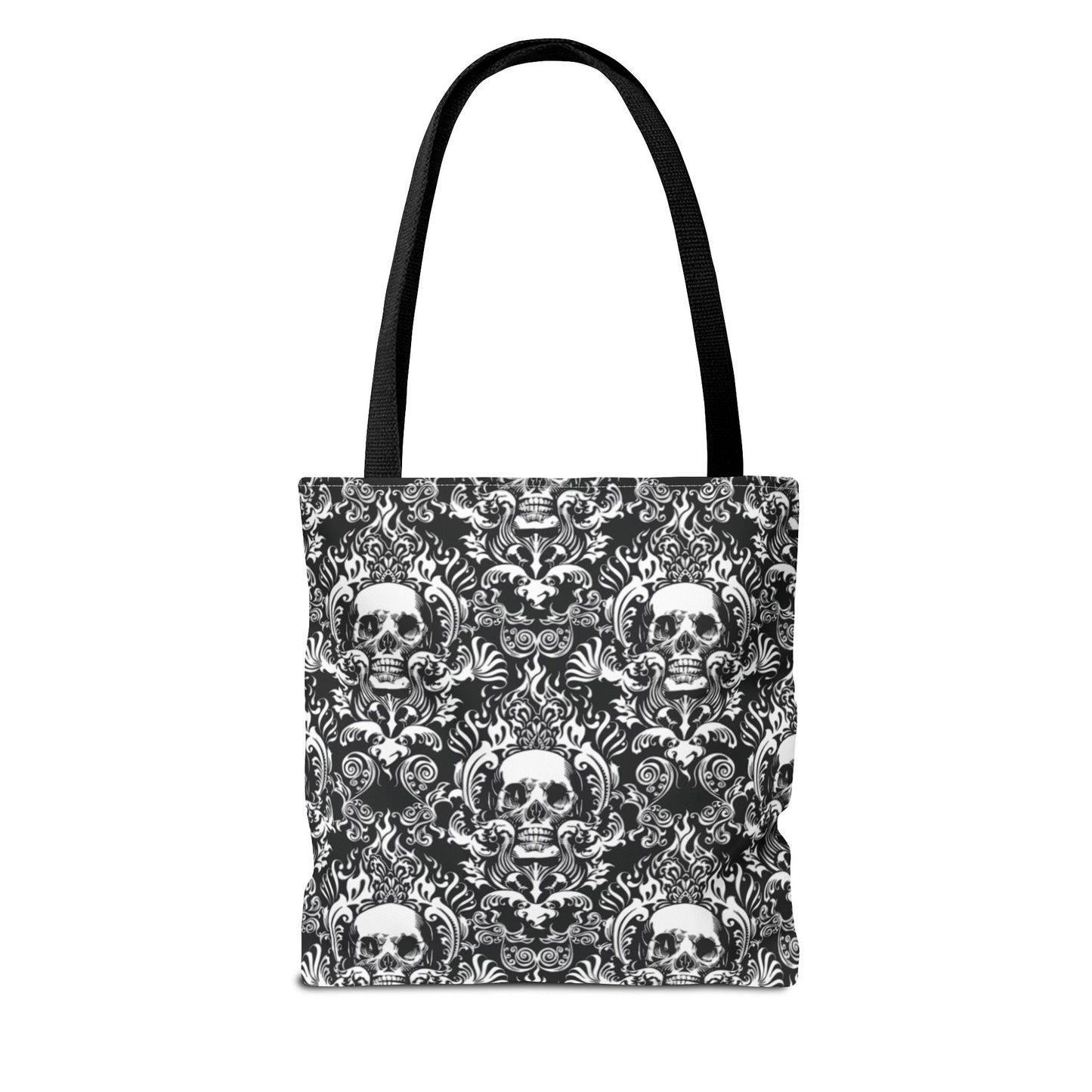 Karma Goodness Designs COLOR ME Doodle Art Collection | Skull Canvas Tote Bag