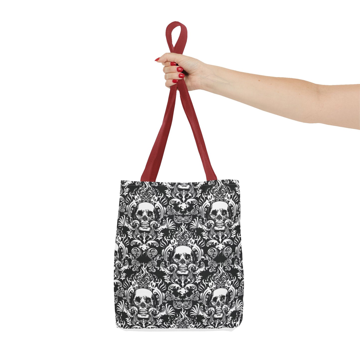 Karma Goodness Designs COLOR ME Doodle Art Collection | Skull Canvas Tote Bag