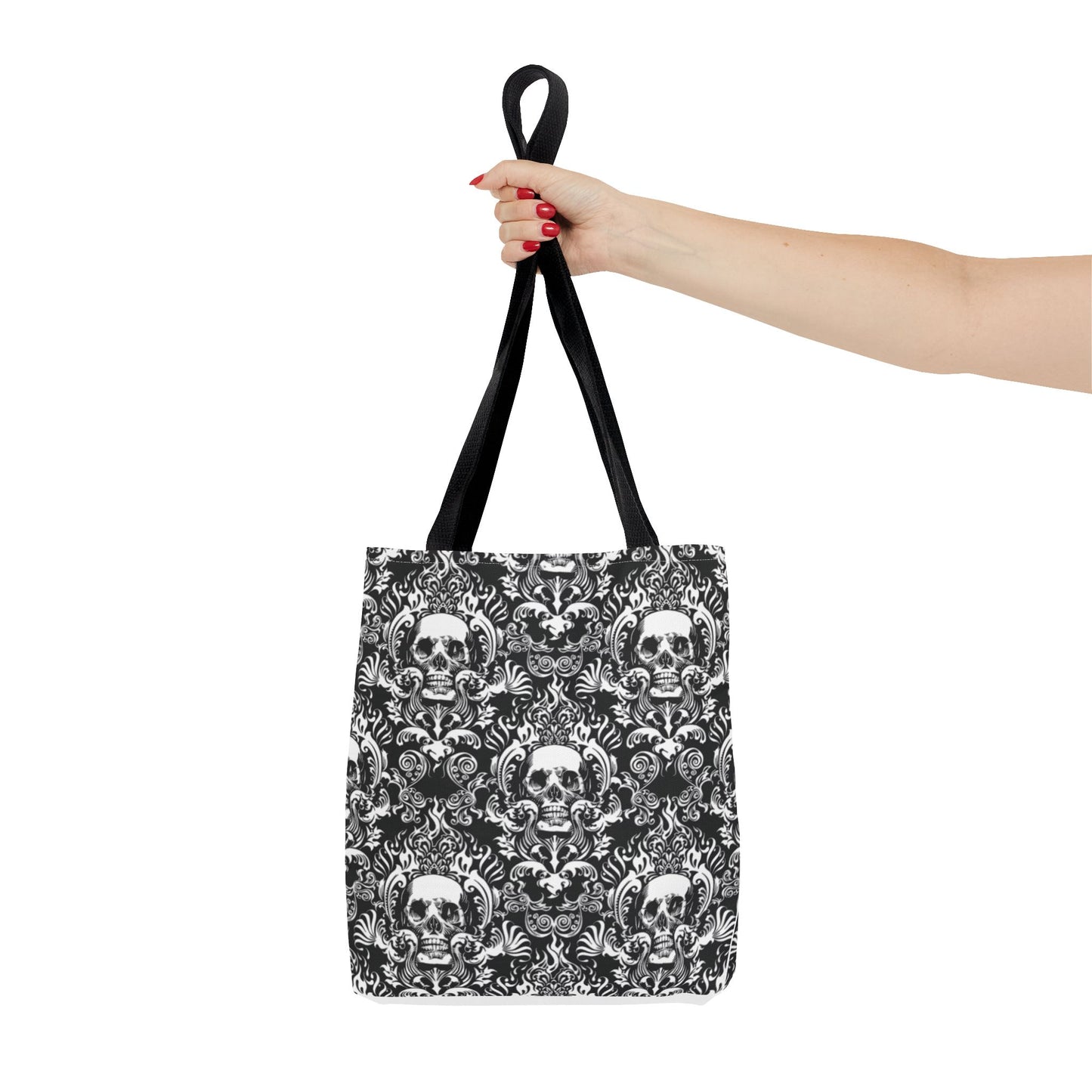 Karma Goodness Designs COLOR ME Doodle Art Collection | Skull Canvas Tote Bag
