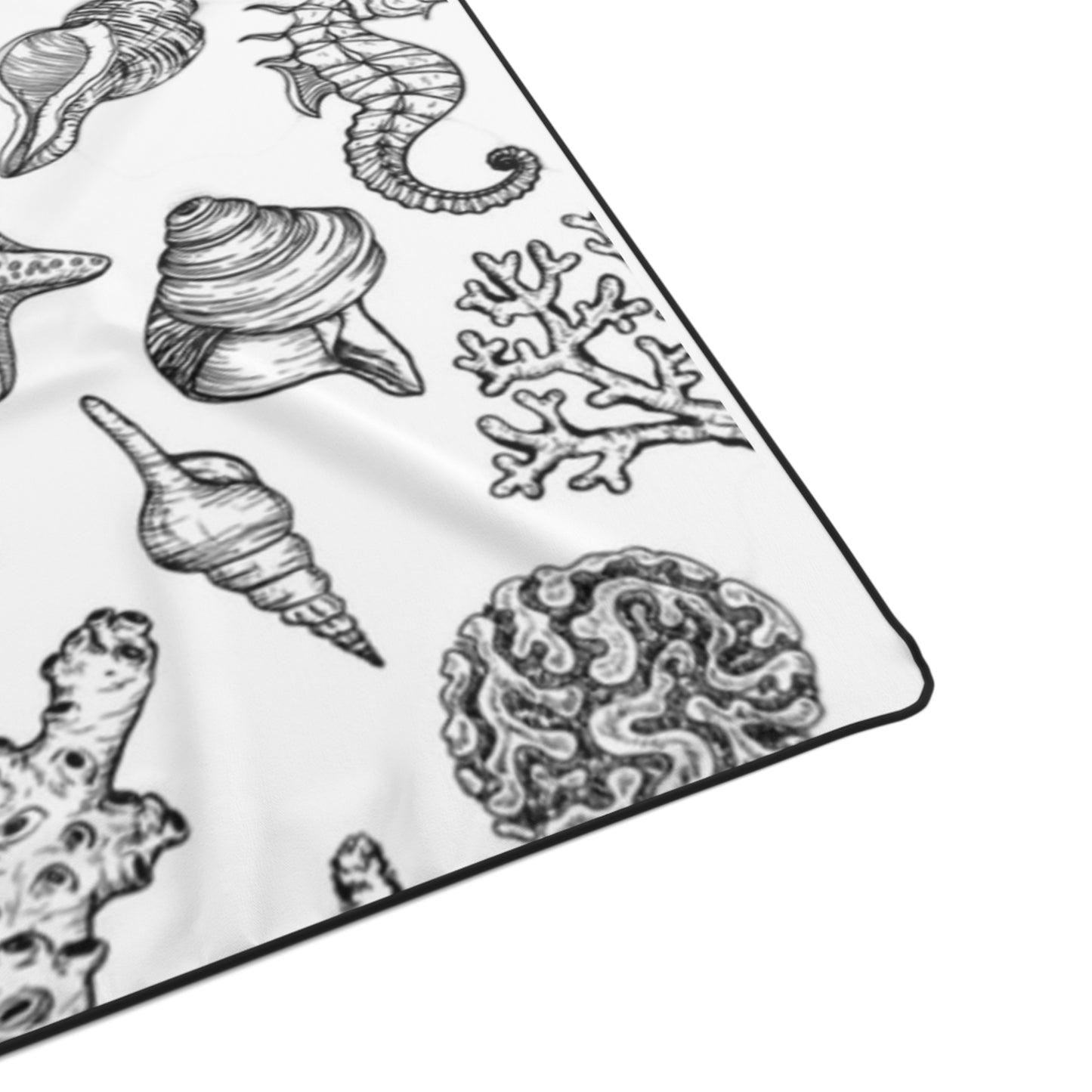 Karma Goodness Designs COLOR ME Doodle Art Collection | Ocean Polyester Blanket