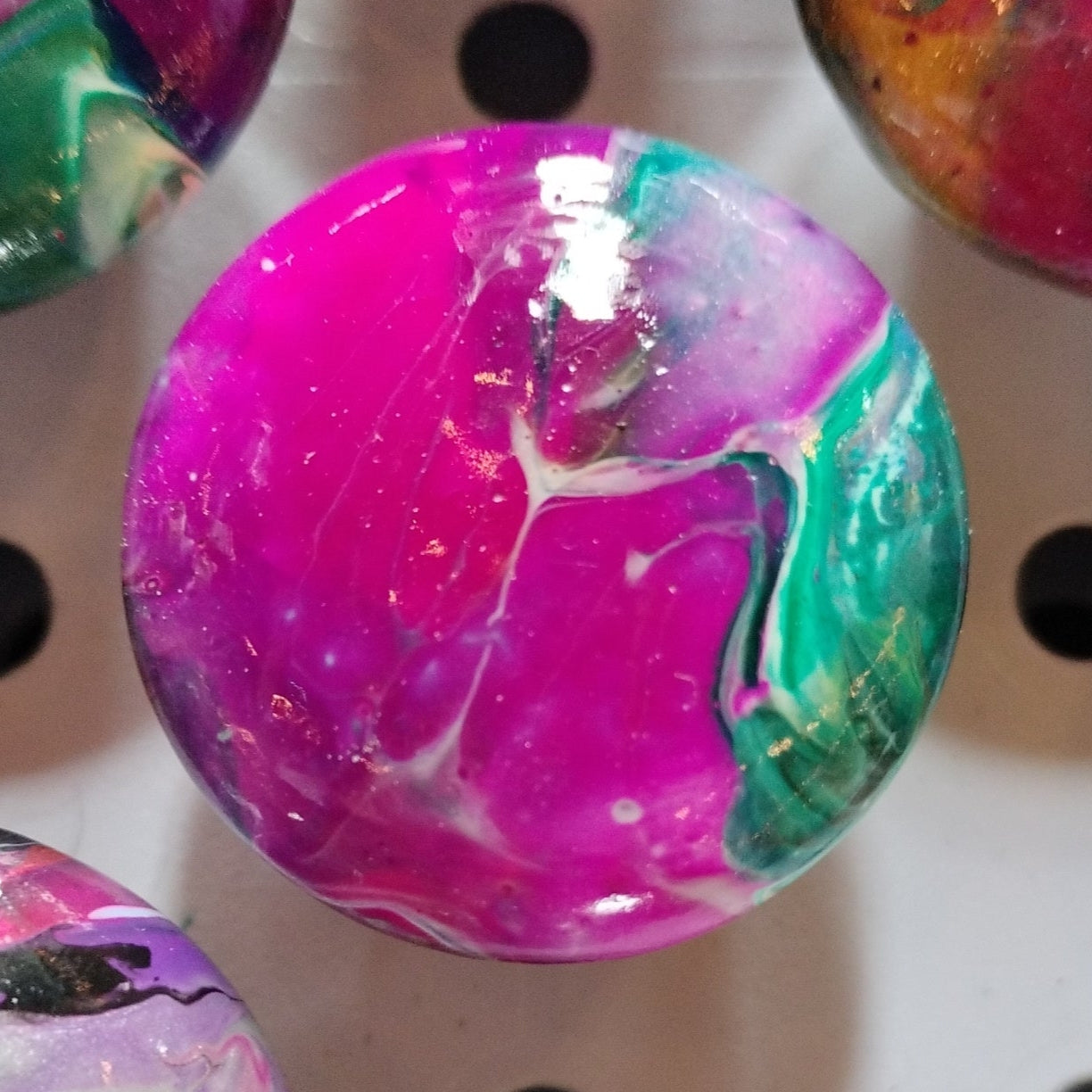 Fluid Art Drawer Knobs  from Karma Goodness Designs