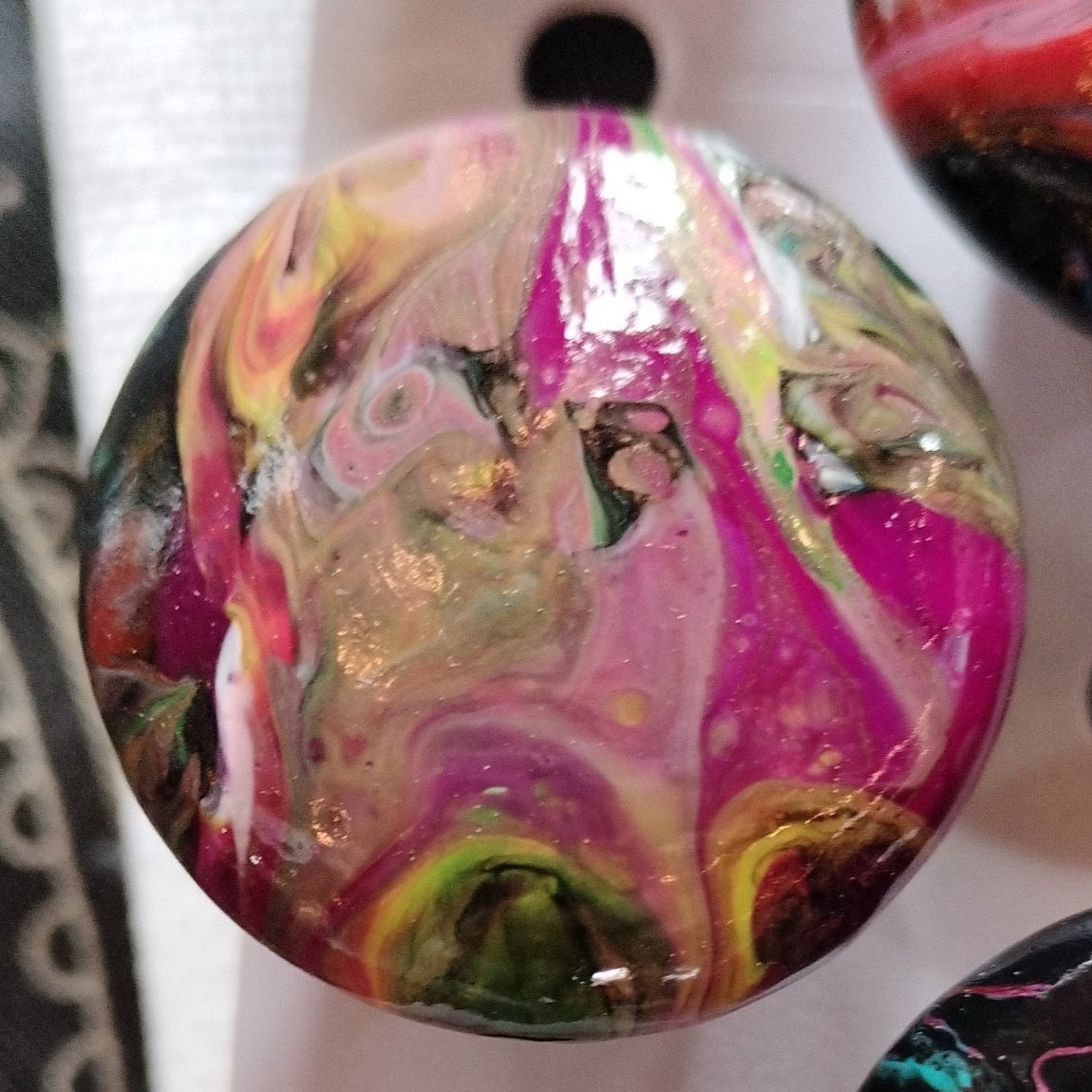 Fluid Art Drawer Knobs  from Karma Goodness Designs