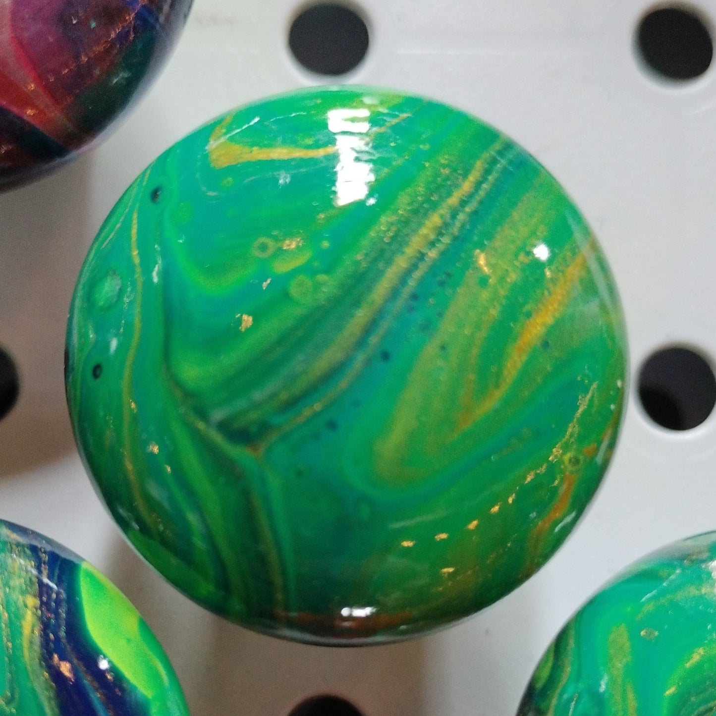 Fluid Art Drawer Knobs  from Karma Goodness Designs