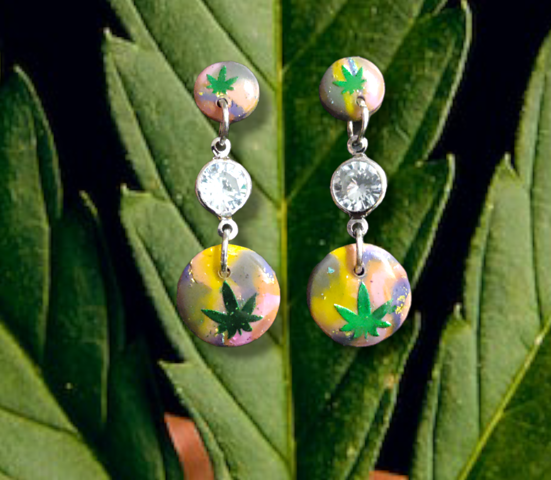 Cannabis Inspired Leaf colorful  from Karma Goodness Designs
