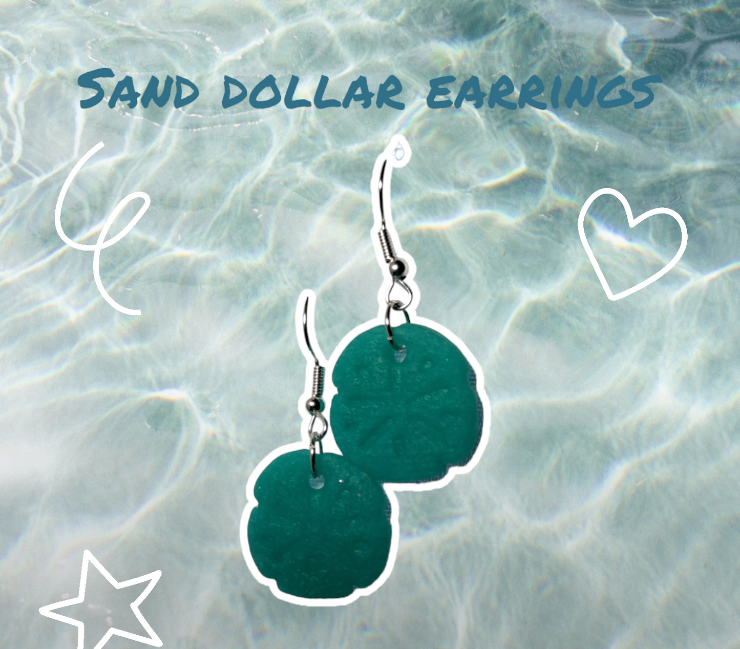 Faux Sand Dollar Earrings  from Karma Goodness Designs