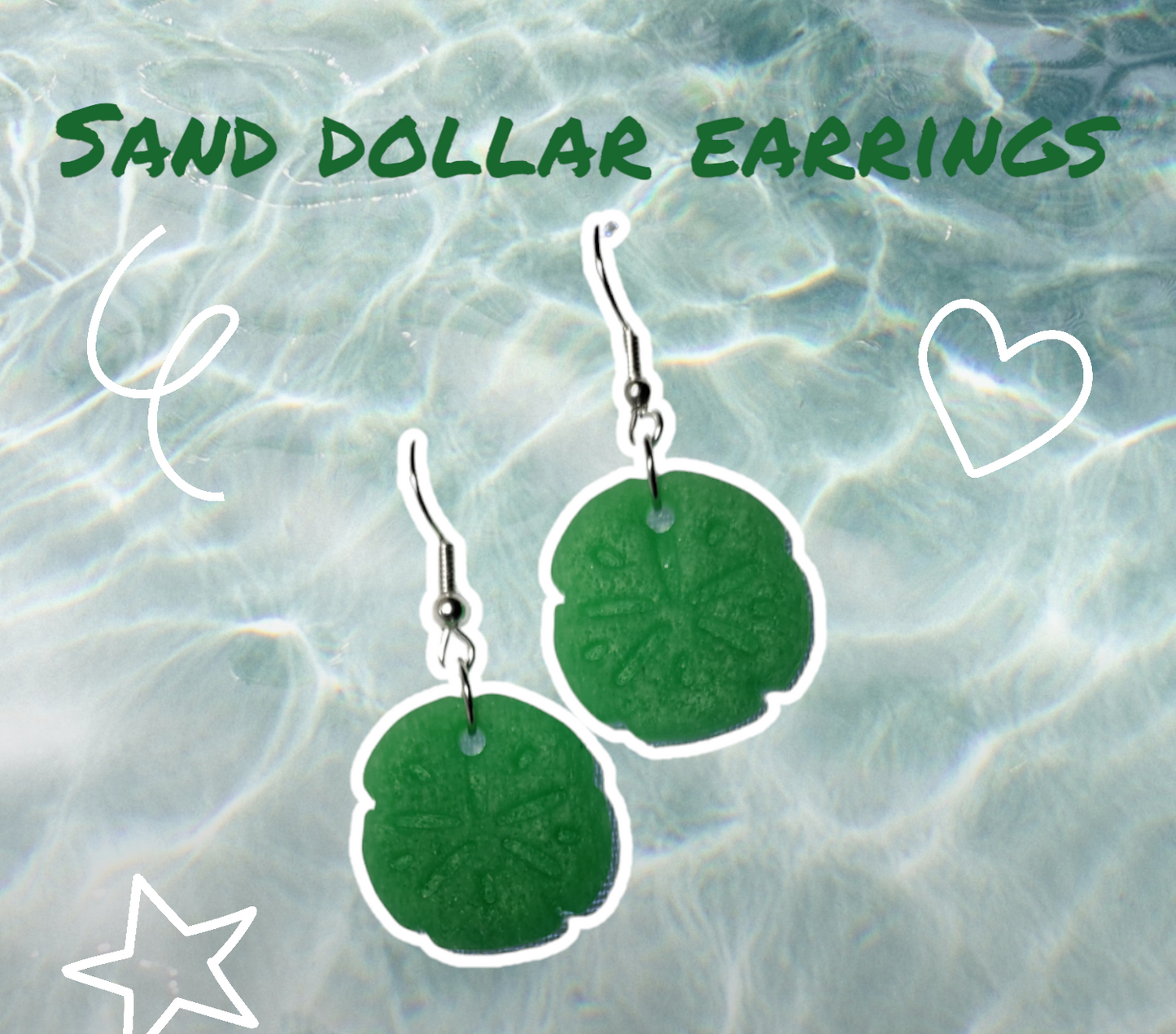 Faux Sand Dollar Earrings
