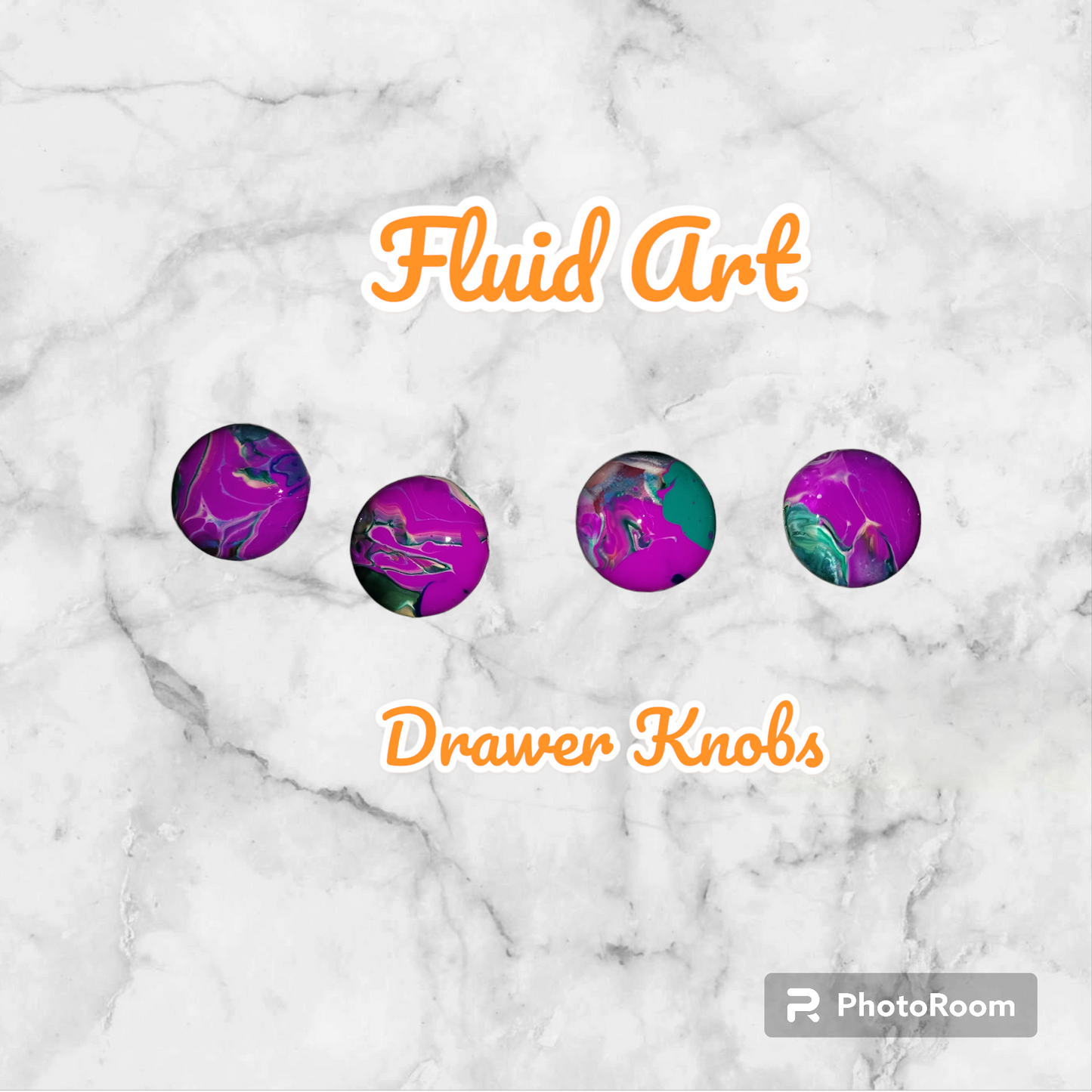 Fluid Art Drawer Knobs (Set of 4)  from Karma Goodness Designs