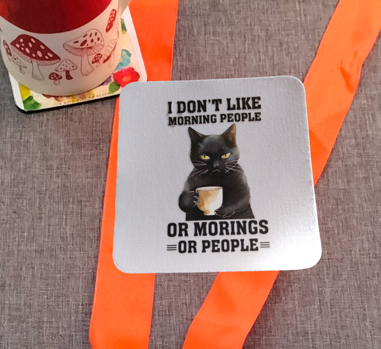 Funny Cat 2 Coaster from Karma Goodness Designs