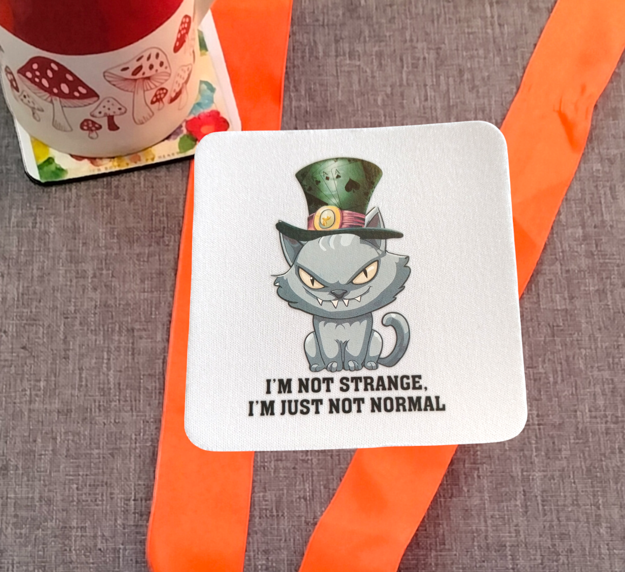 Funny Cat 2 Coaster from Karma Goodness Designs