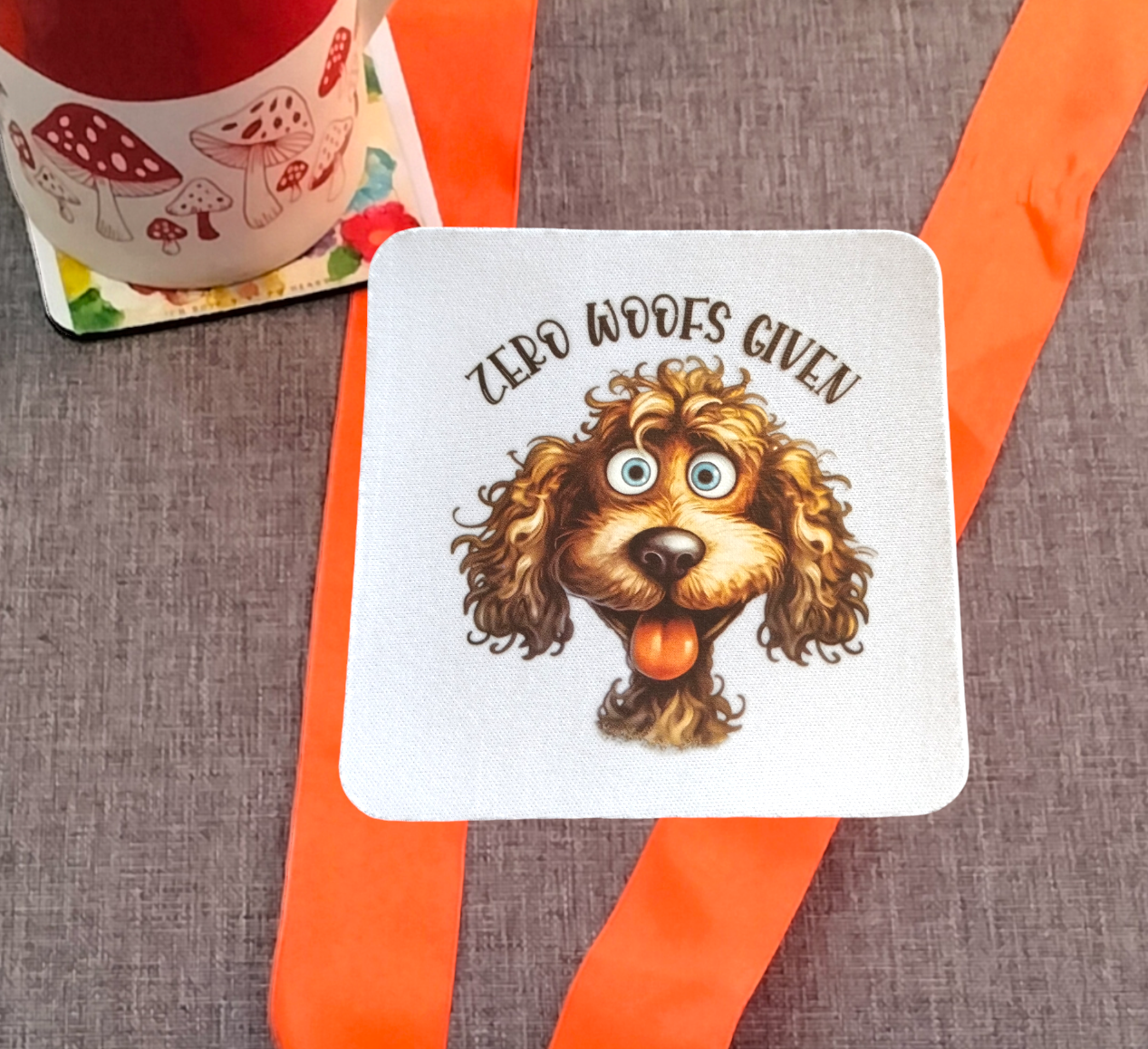 Funny Dog Coaster from Karma Goodness Designs