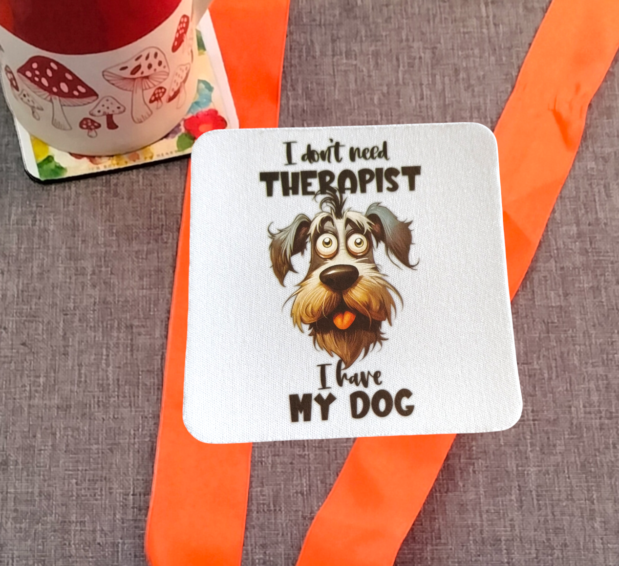 Funny Dog Coaster from Karma Goodness Designs