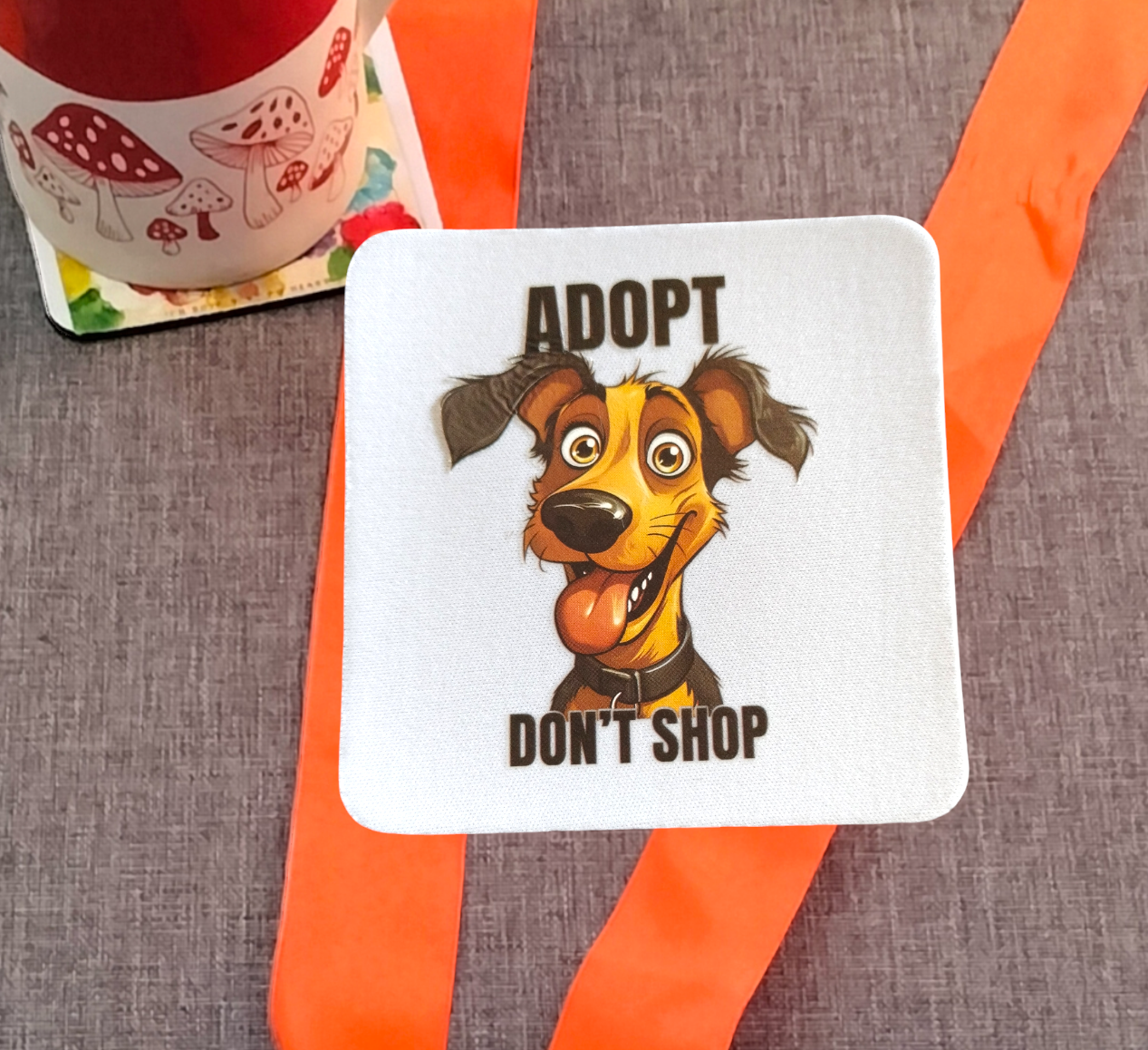 Funny Dog Coaster from Karma Goodness Designs