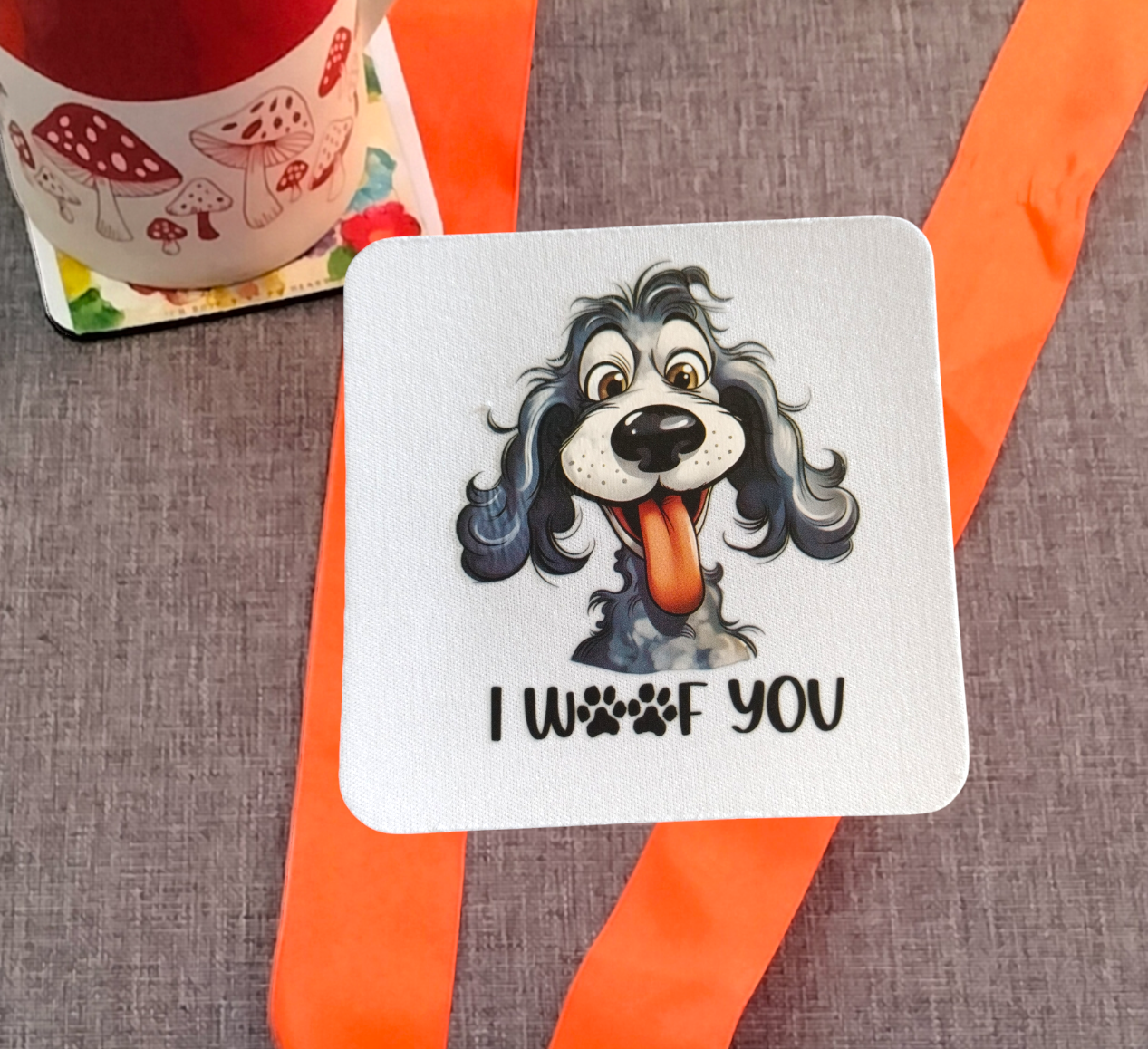 Funny Dog Coaster from Karma Goodness Designs