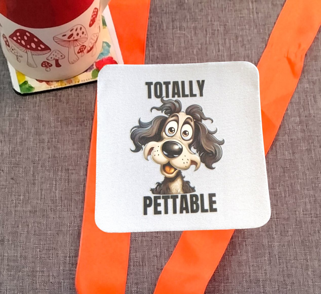 Funny Dog Coaster from Karma Goodness Designs