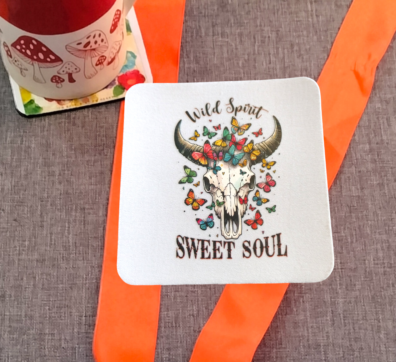 Cow Skull Coaster from Karma Goodness Designs