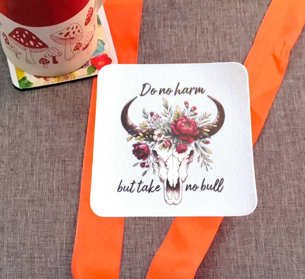 Cow Skull Coaster from Karma Goodness Designs