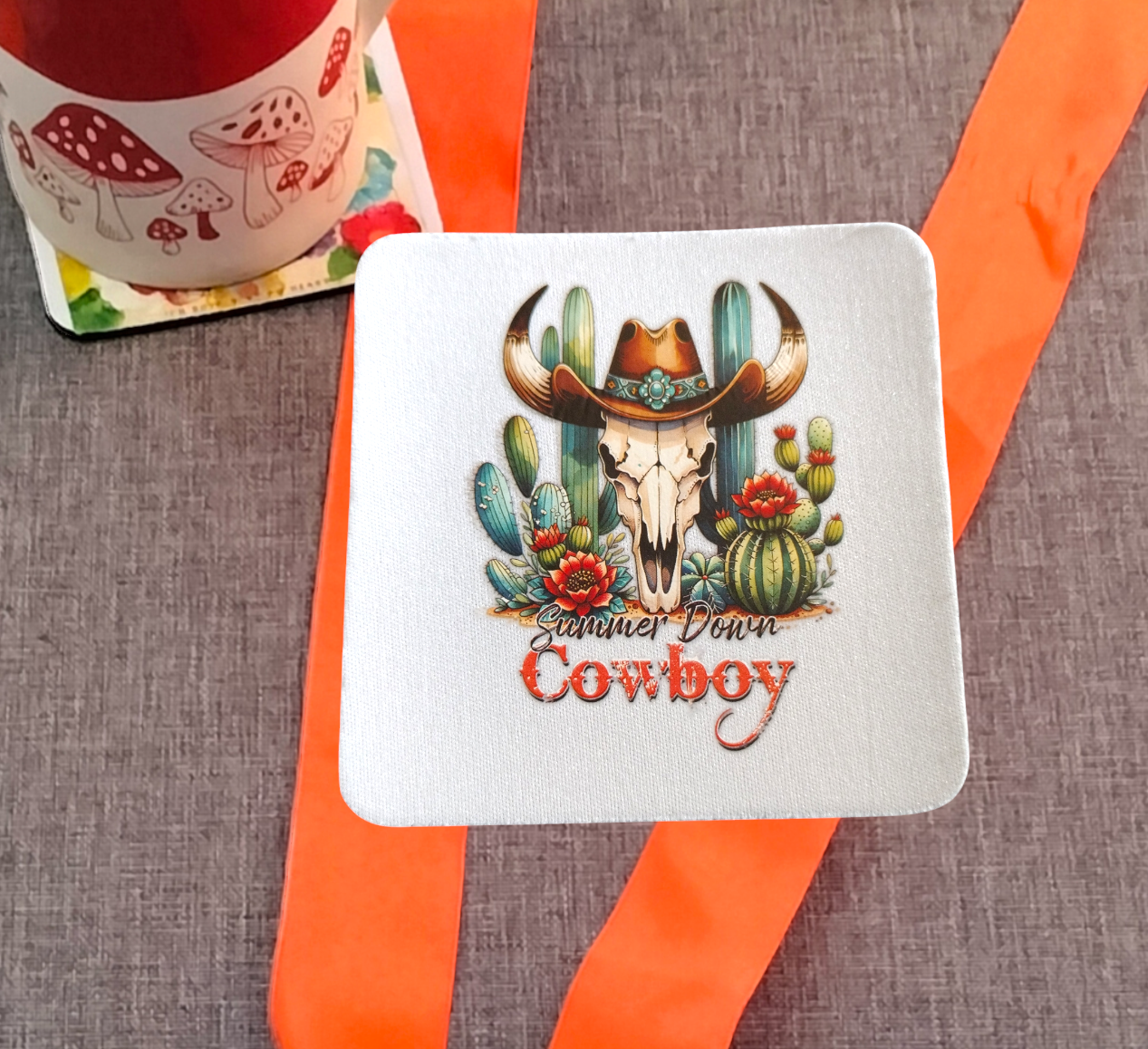 Cow Skull Coaster from Karma Goodness Designs