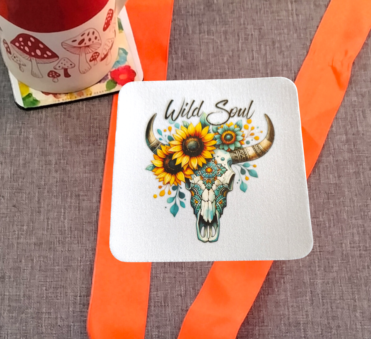 Cow Skull Coaster from Karma Goodness Designs