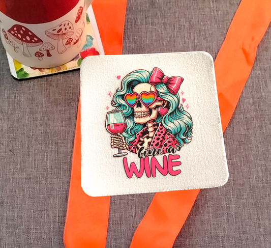 Funny Skeleton Coaster from Karma Goodness Designs