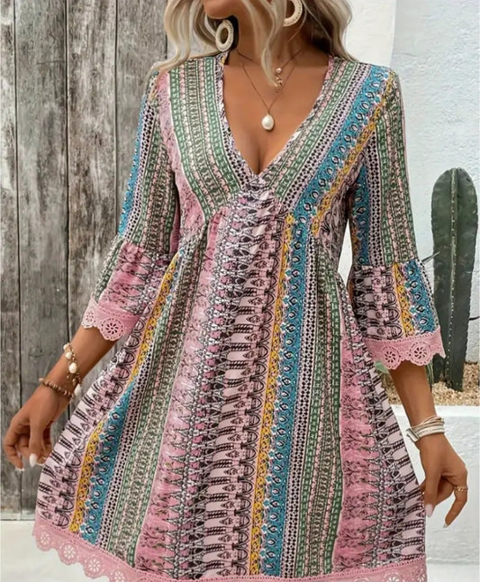 Women's Summer Dress with Lace Trim  from Karma Goodness Designs