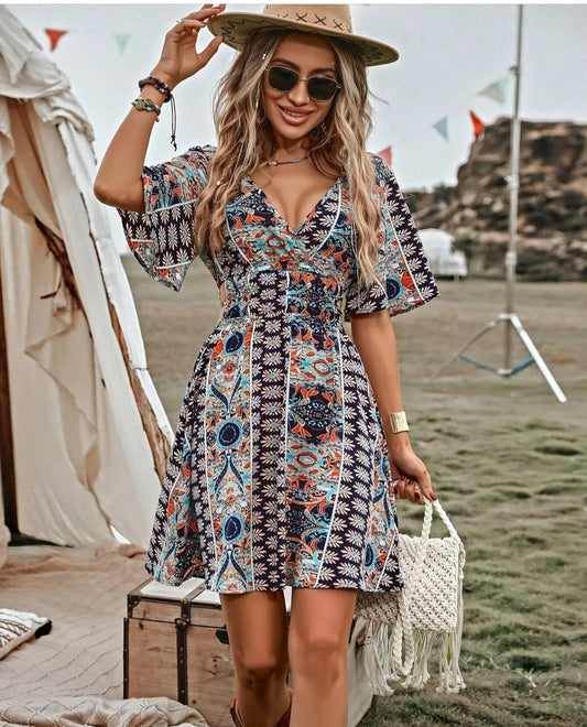 Floral Butterfly Sleeve Dress  from Karma Goodness Designs