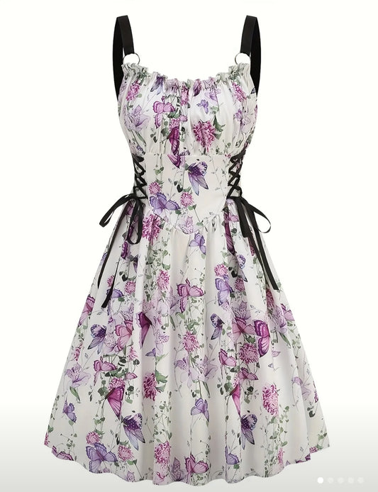 Floral A-Line Party Dress  from Karma Goodness Designs