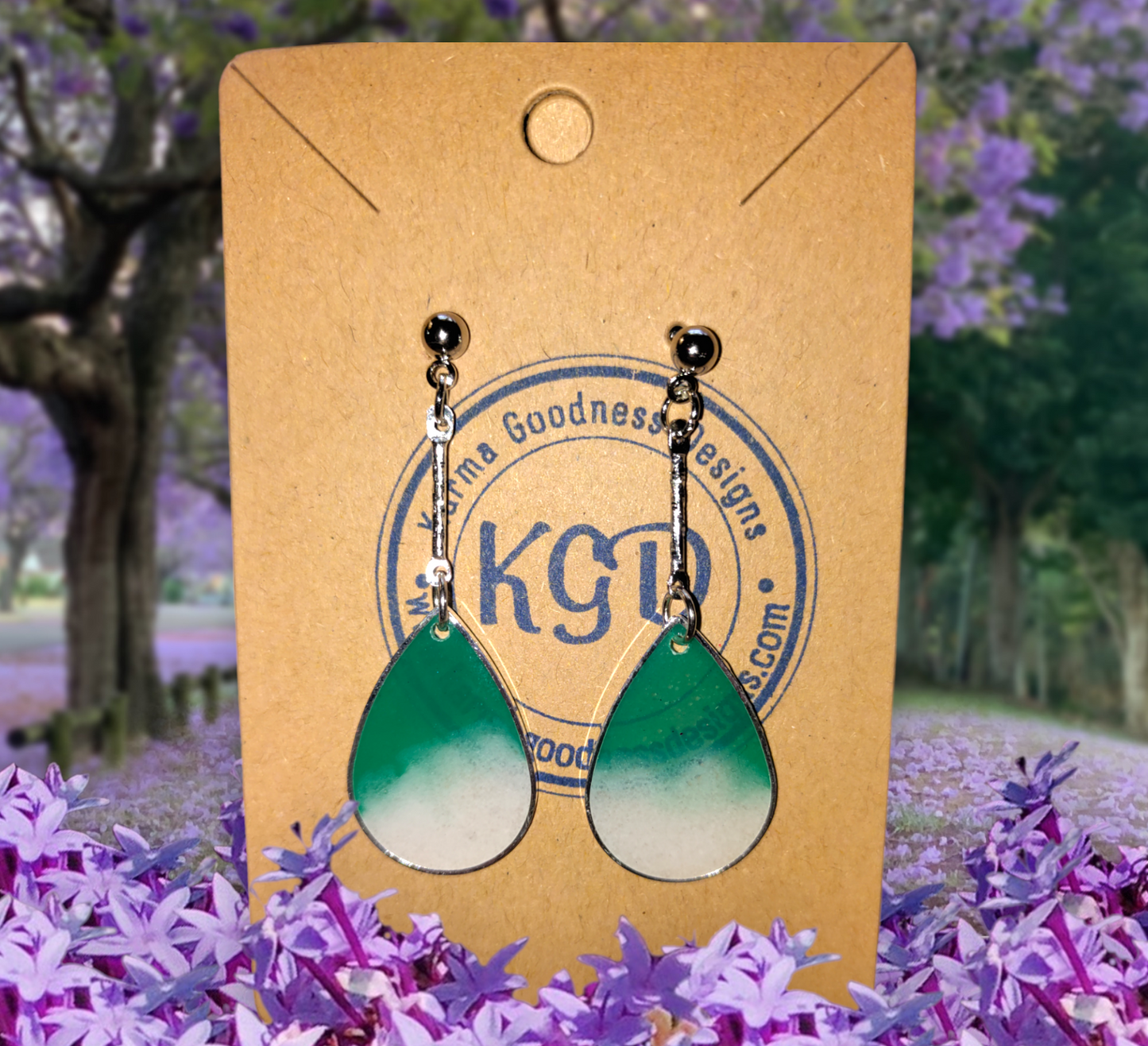 Gulf Sands Emerald Isle - Premium earrings from Karma Goodness Designs - Just $20.00! Shop now at Karma Goodness Designs