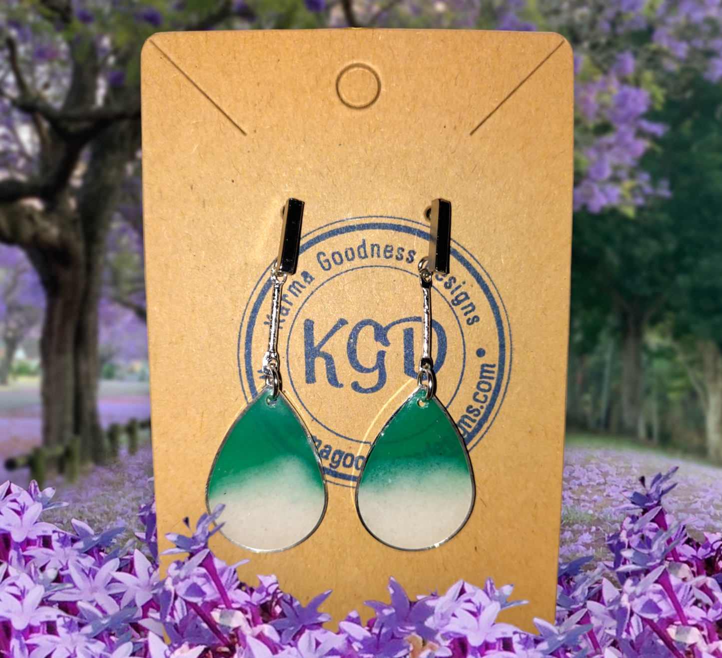 Gulf Sands Emerald Isle earrings from Karma Goodness Designs
