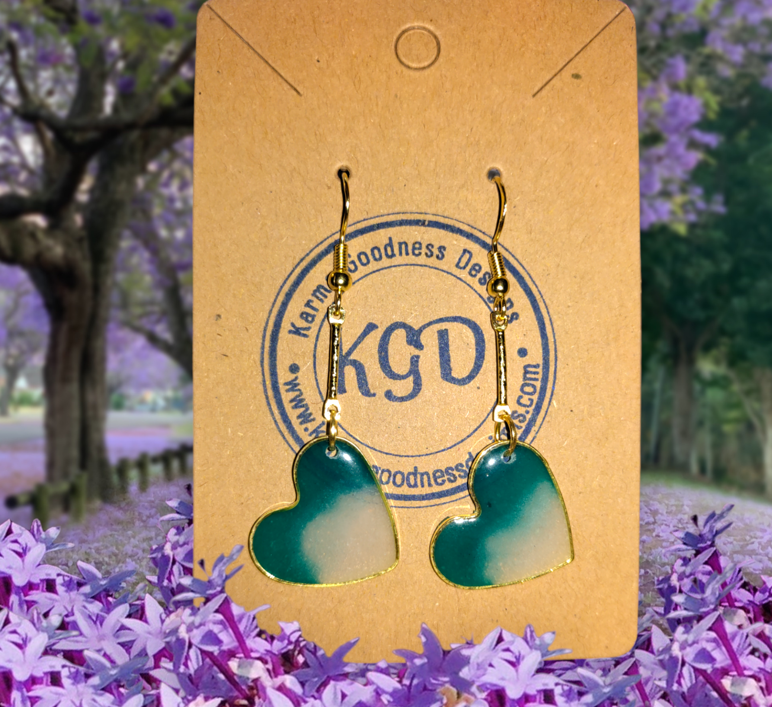 Gulf Sands Emerald Isle earrings from Karma Goodness Designs