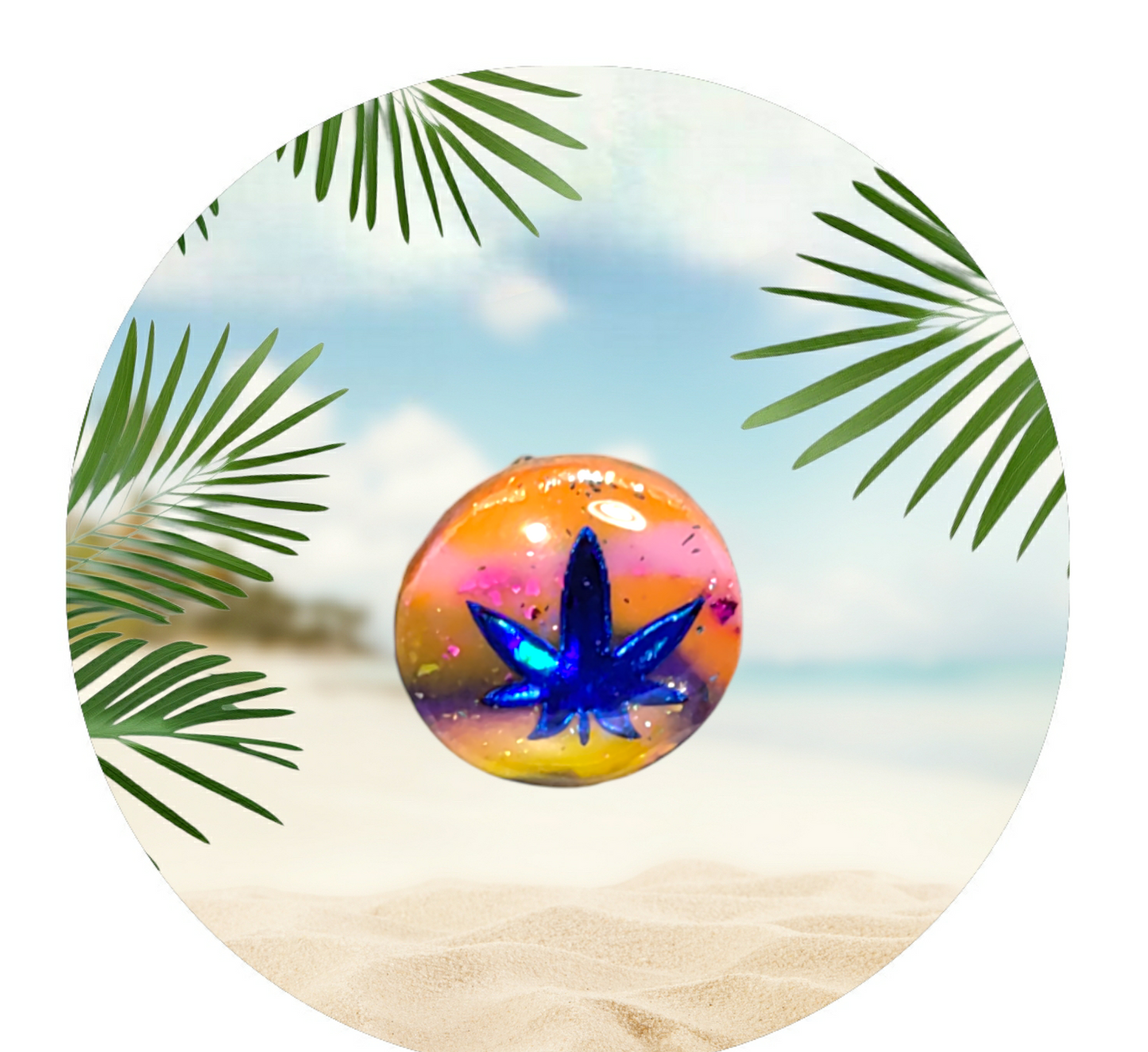 Cannabis Inspired Leaf colorful  from Karma Goodness Designs